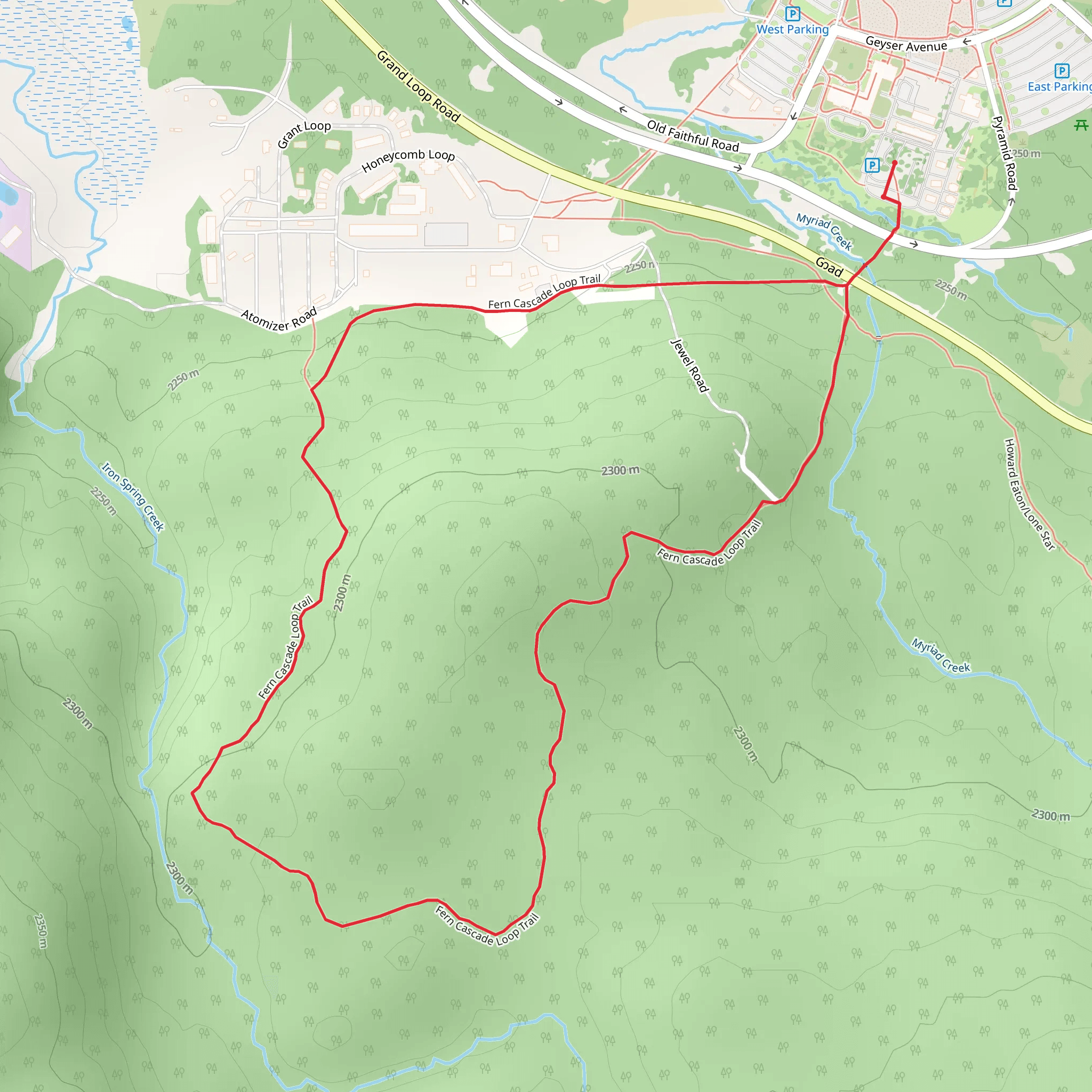 Fern Cascade Loop Trail mobile static map