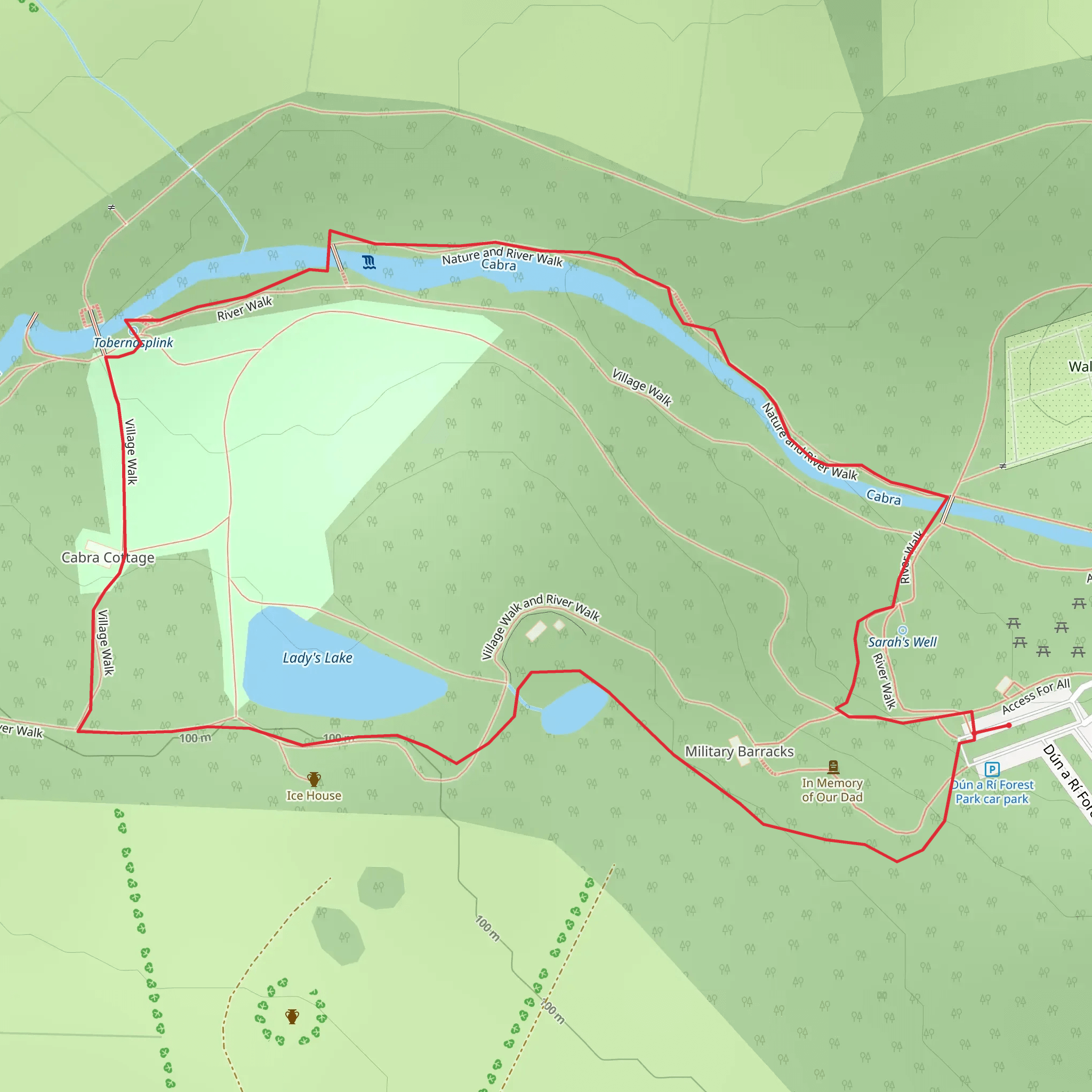 Dun a Ri - Village Walk mobile static map