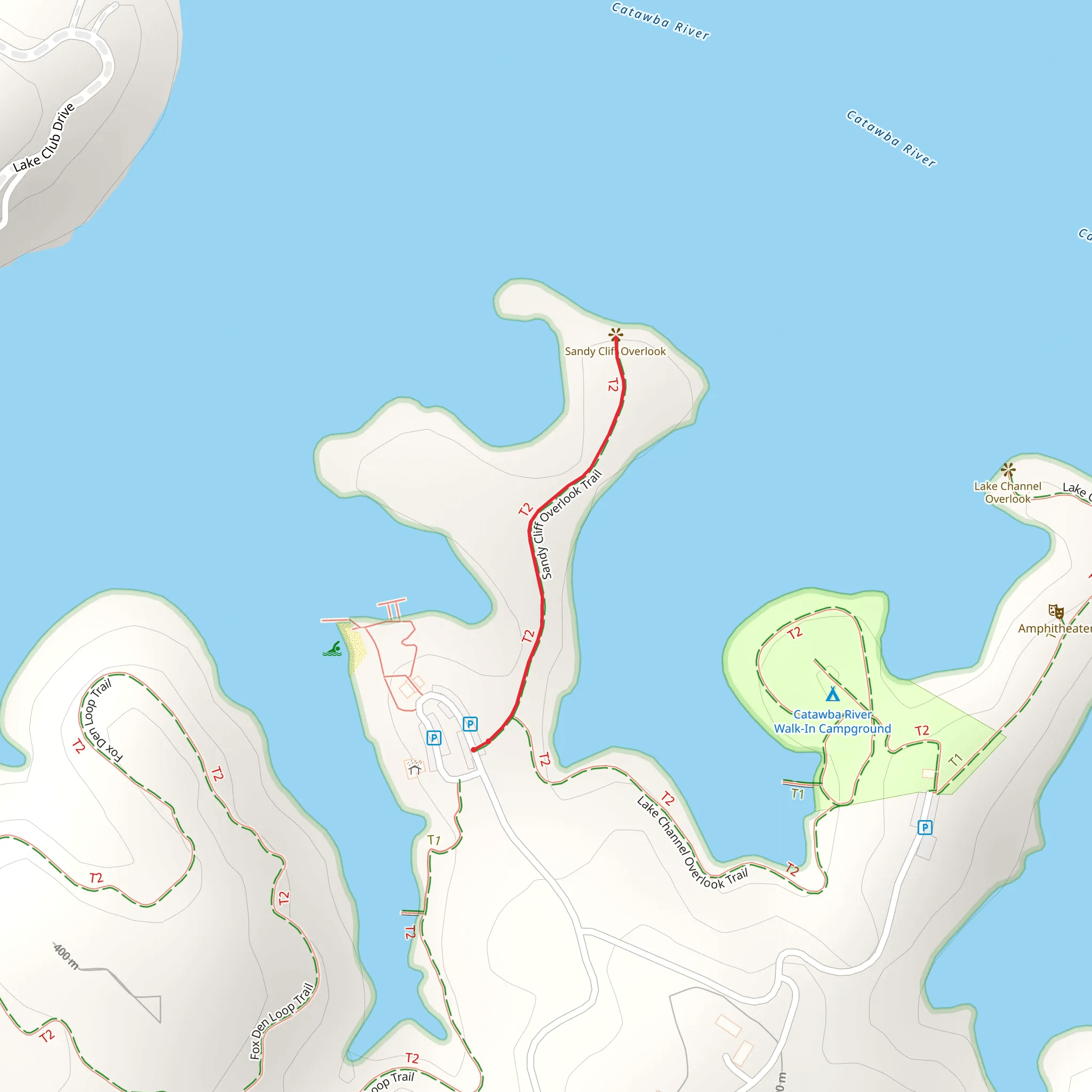 Sandy Cliff Overlook mobile static map