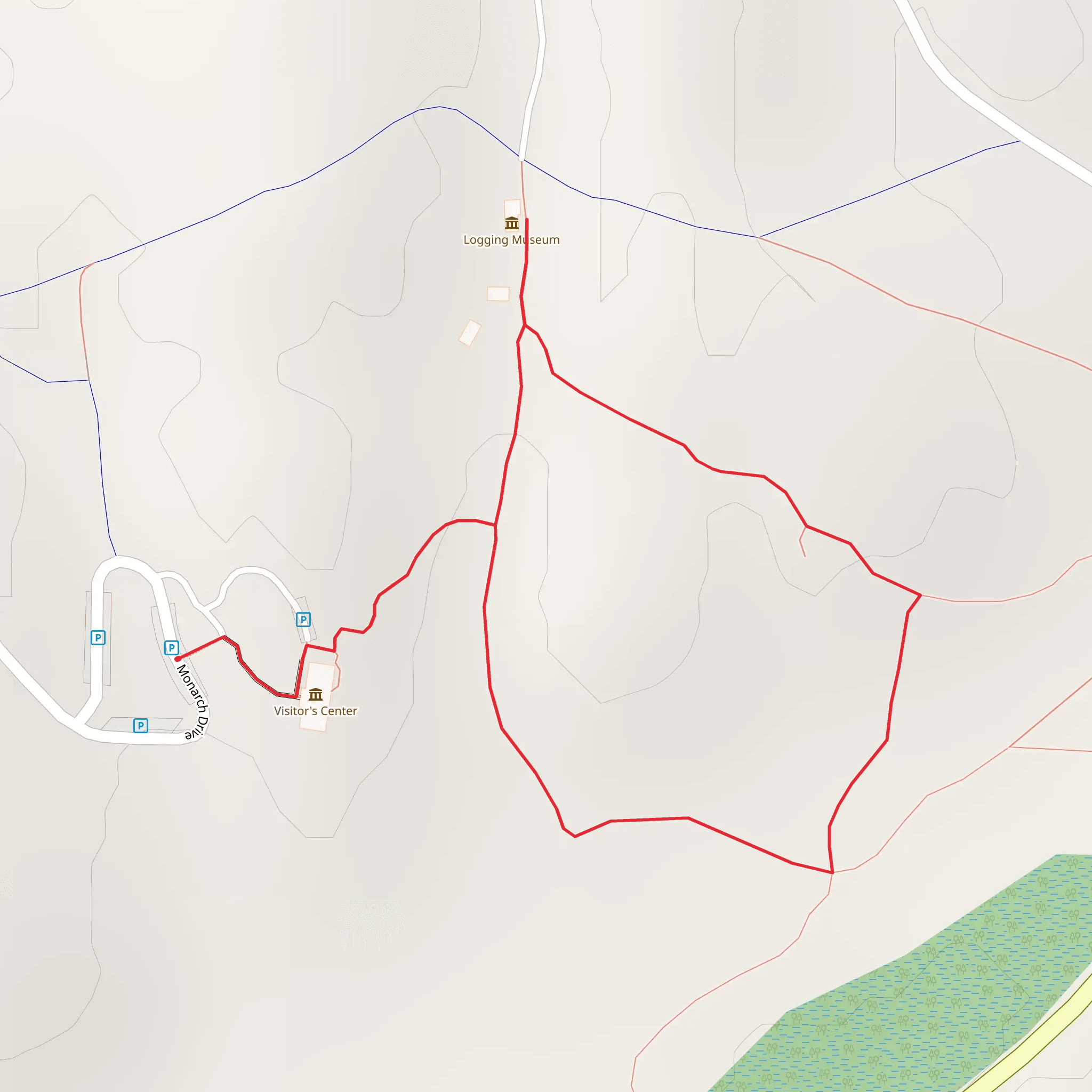 Monarch Drive Loop mobile static map