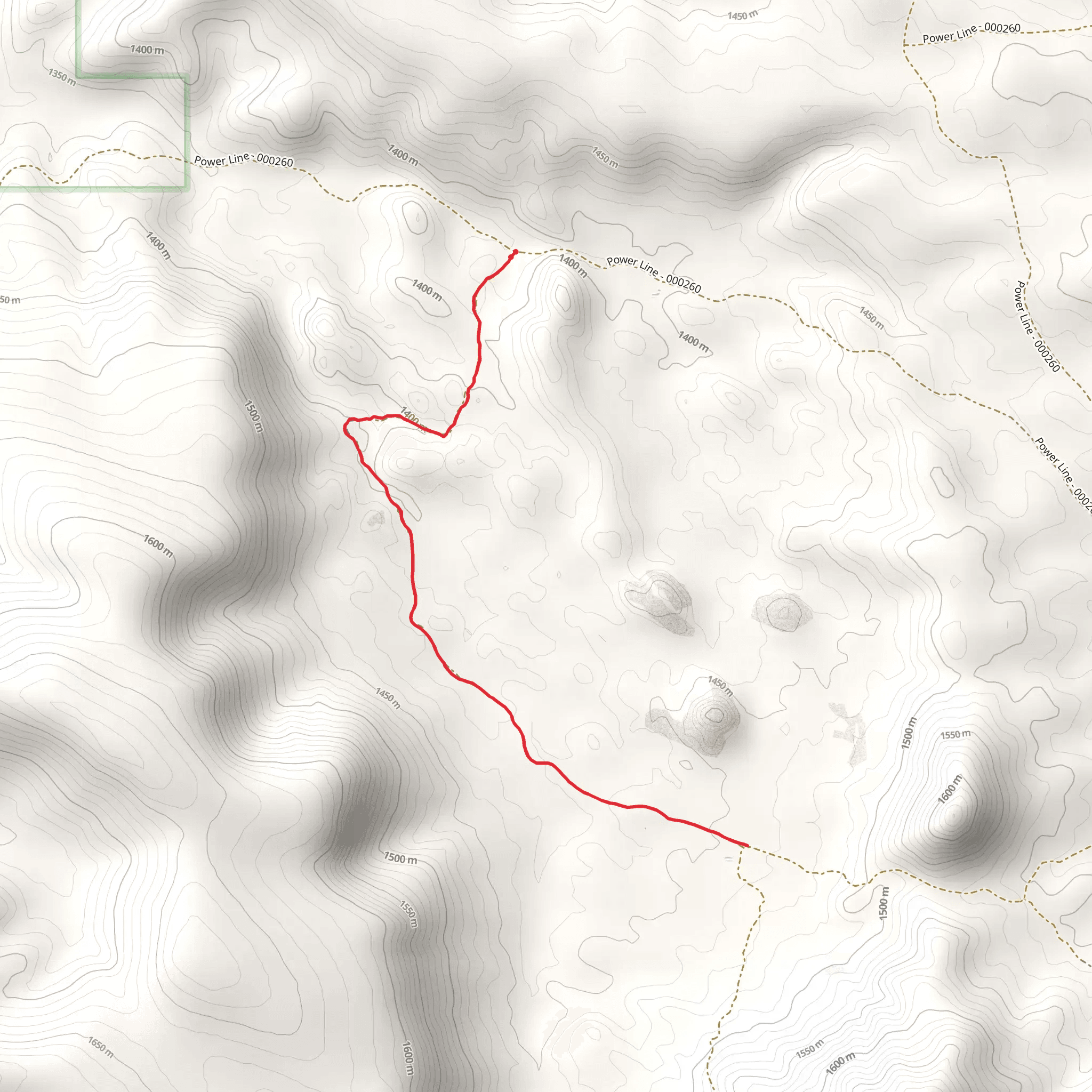 Granite Tank Trail mobile static map