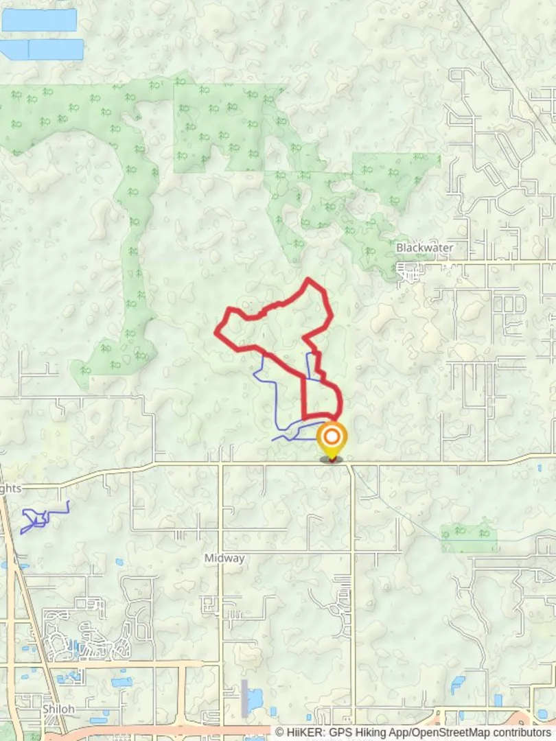 An image depicting the trail Central and Northeast Loop and its surrounding area.