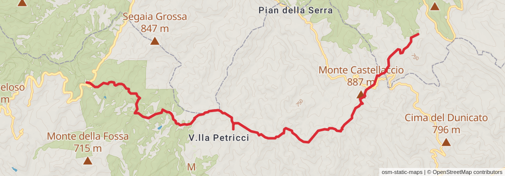 Sentiero Italia - Apennines Section stage 28 Map