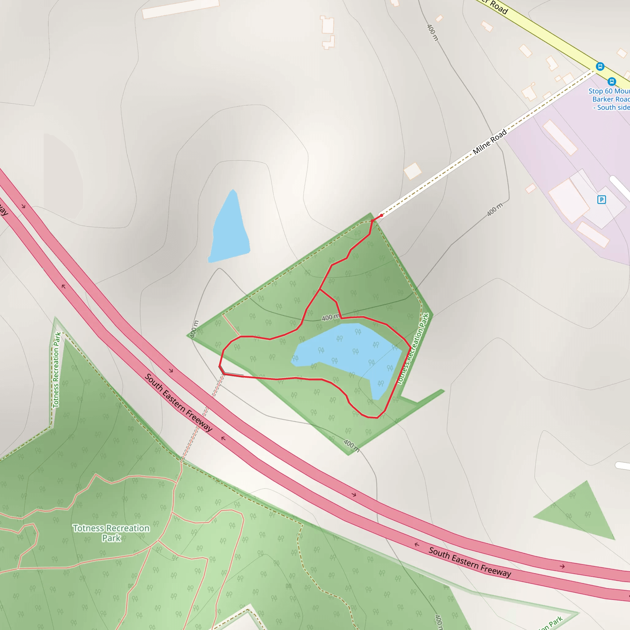 Loop around the Dam - Northern Park mobile static map
