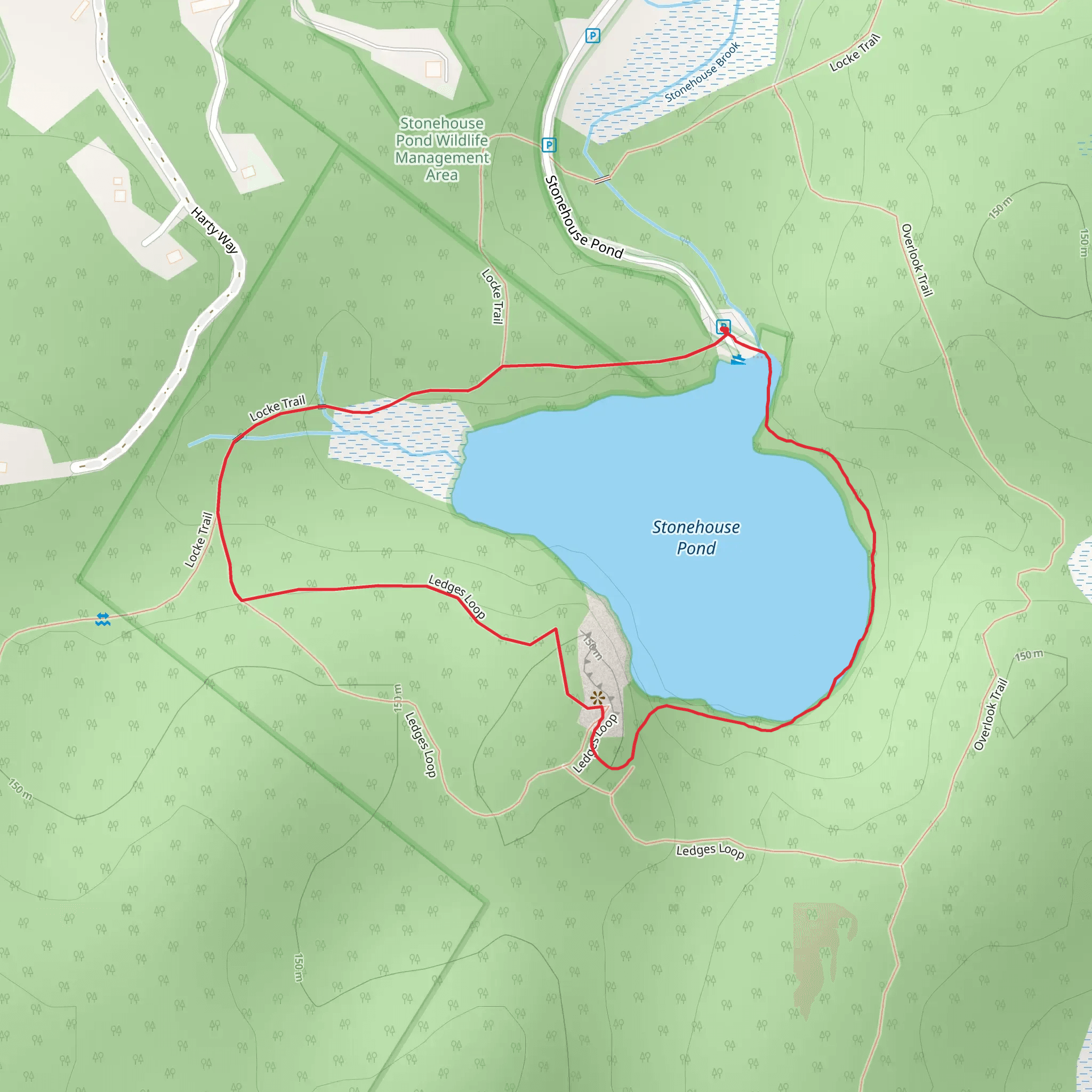 Stonehouse Pond Loop mobile static map