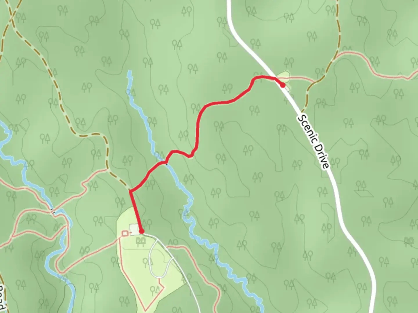 An image depicting the trail Mary Bird Branch Trail and its surrounding area.