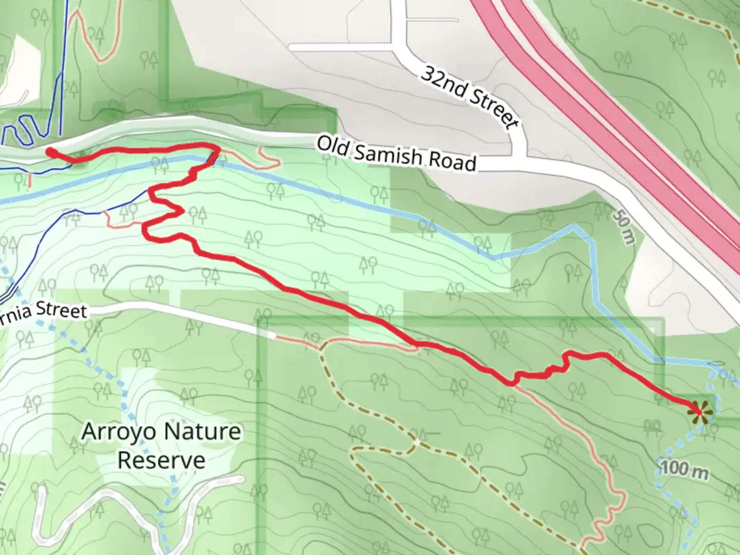 An image depicting the trail Chuckanut Falls Trail and its surrounding area.