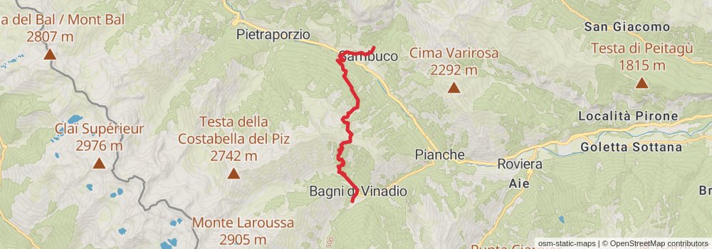 Sentiero Italia - Alps Section stage 169 Map