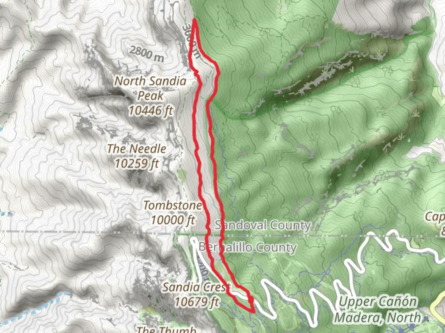 An image depicting the trail Survey Trail and Ellis Trail Loop and its surrounding area.