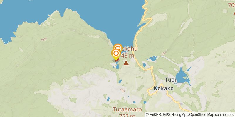 Lake Waikaremoana Great Walk spur 1 Map