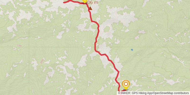 Salmon Peak Cutoff via Summit Trail stage 2 Map