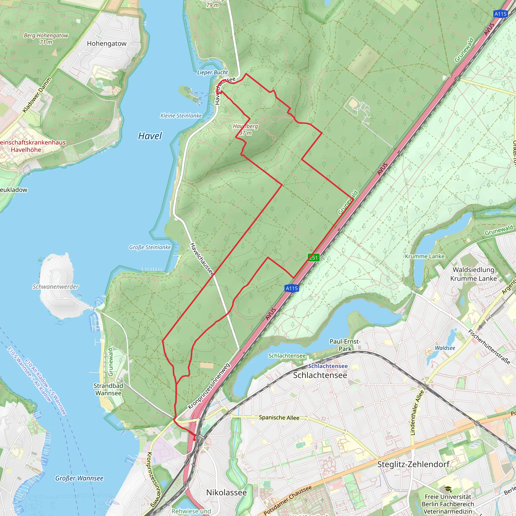 Havelberg via Kronprinzessinnenweg mobile static map