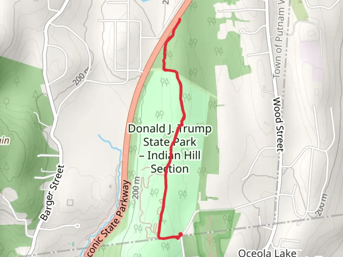 An image depicting the trail Donald J Trump State Park Walk and its surrounding area.