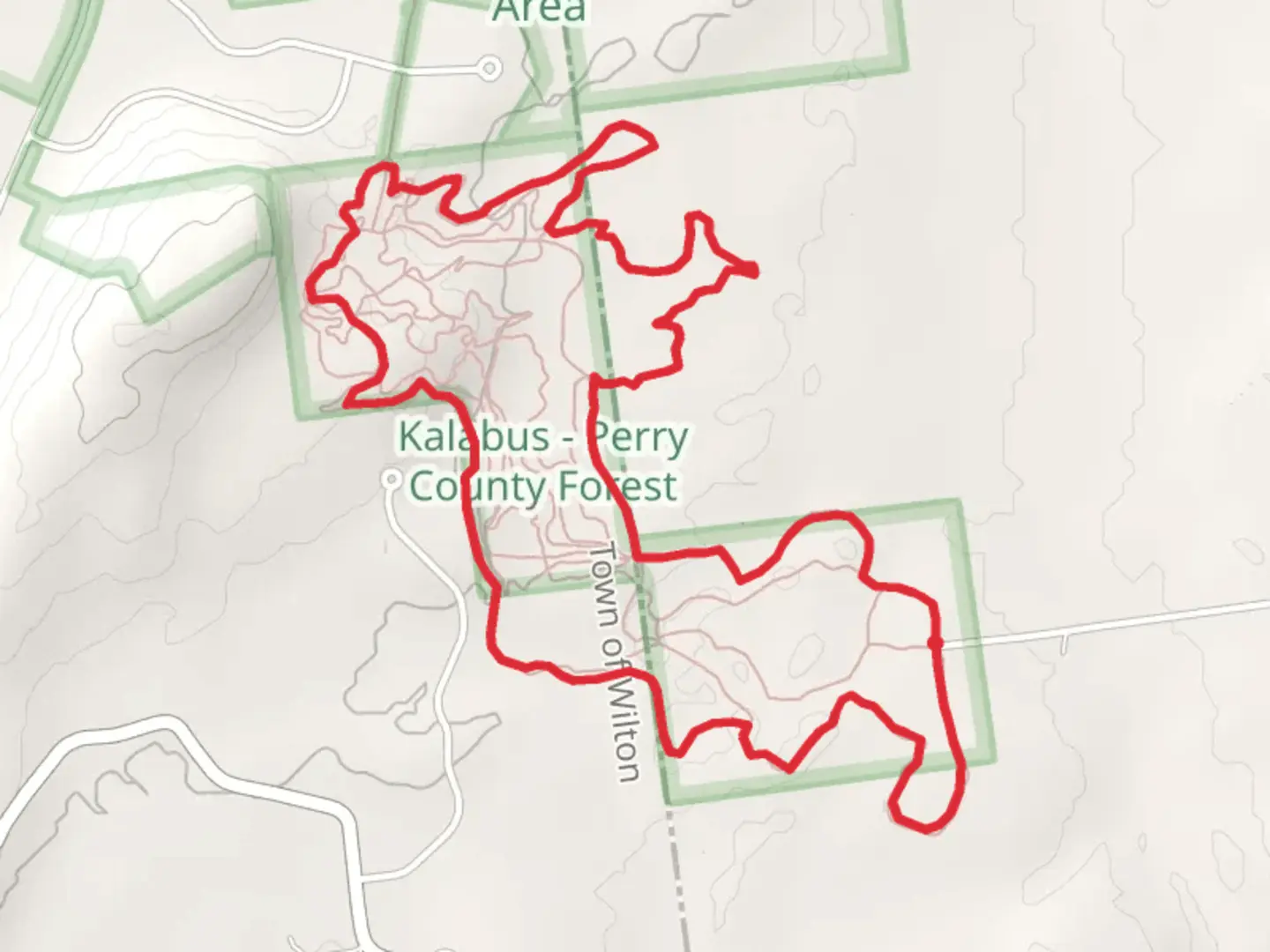 An image depicting the trail Cold Brook via Orange Trail and Kalabus Perry Trail Loop and its surrounding area.