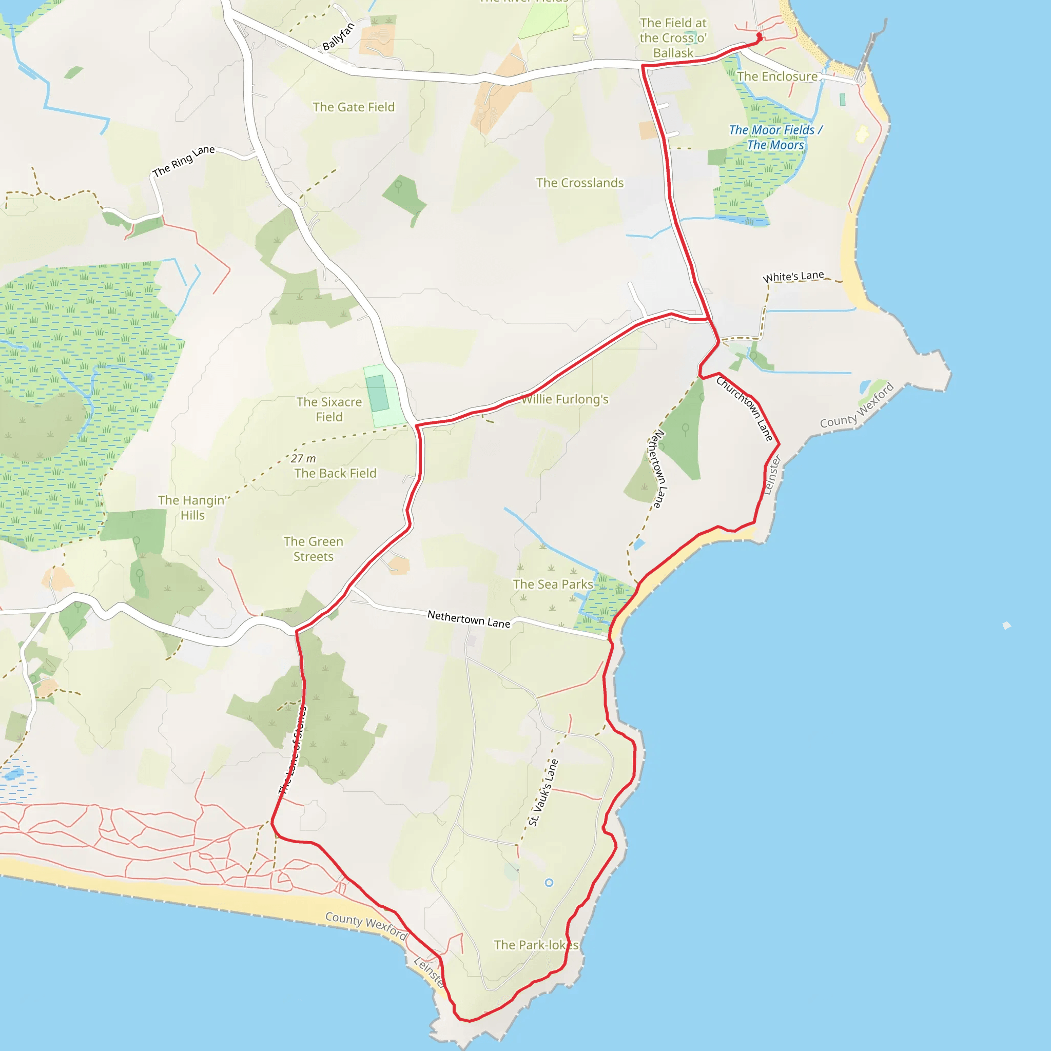 Carnsore Point Trail mobile static map