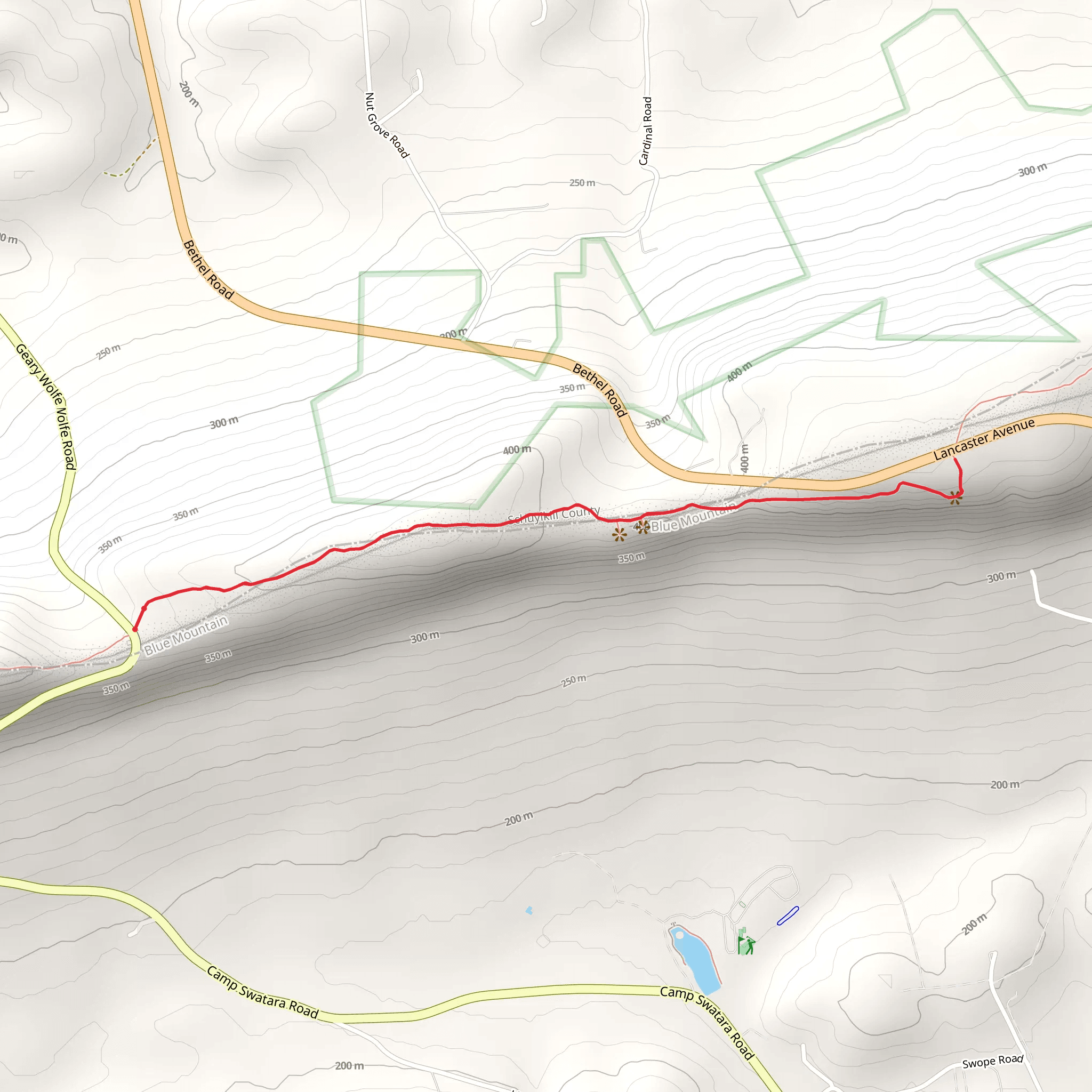 Camp Swatara Road mobile static map