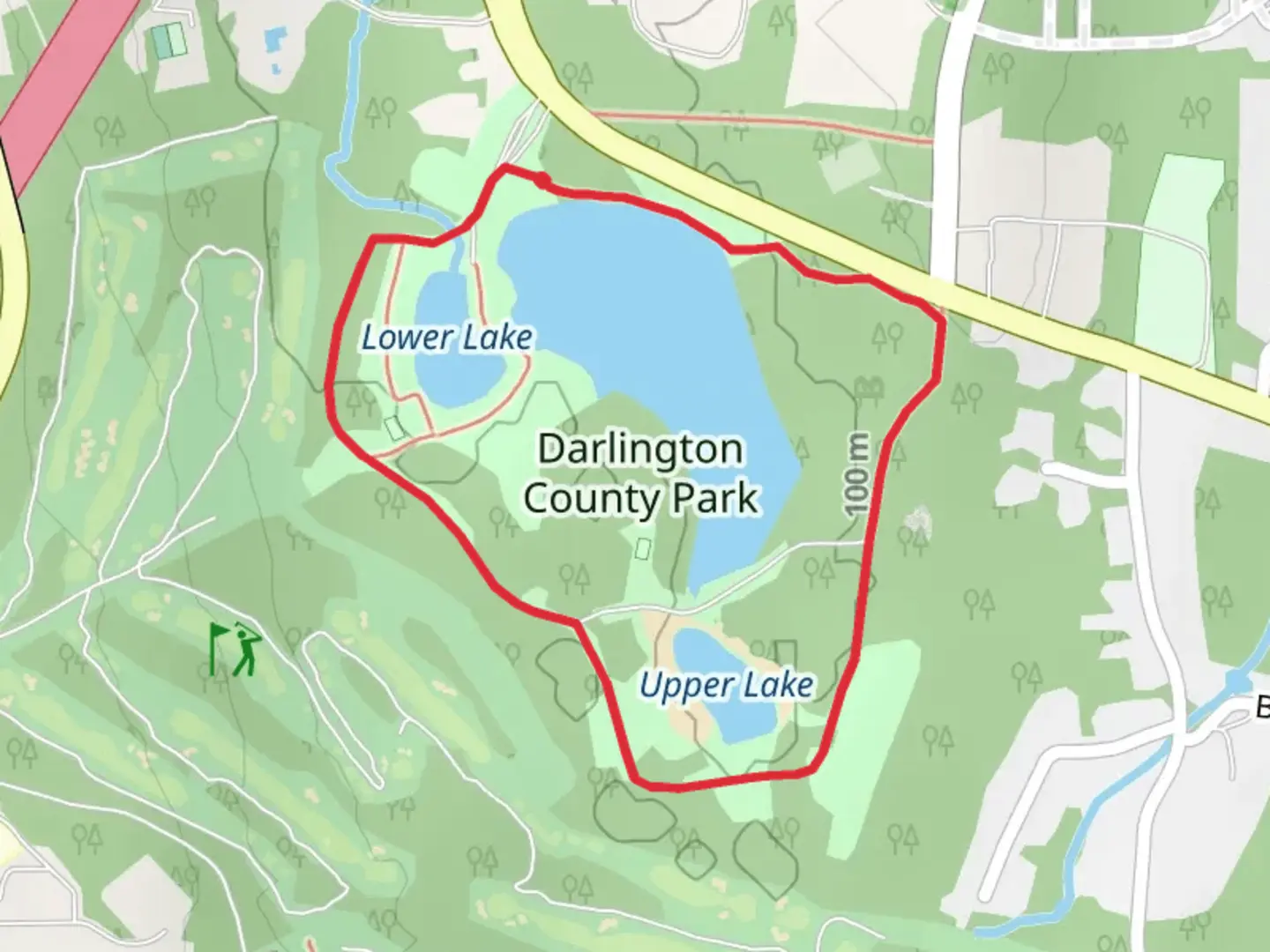 An image depicting the trail Lower Lake - Upper Lake - Darlington Lake Loop and its surrounding area.