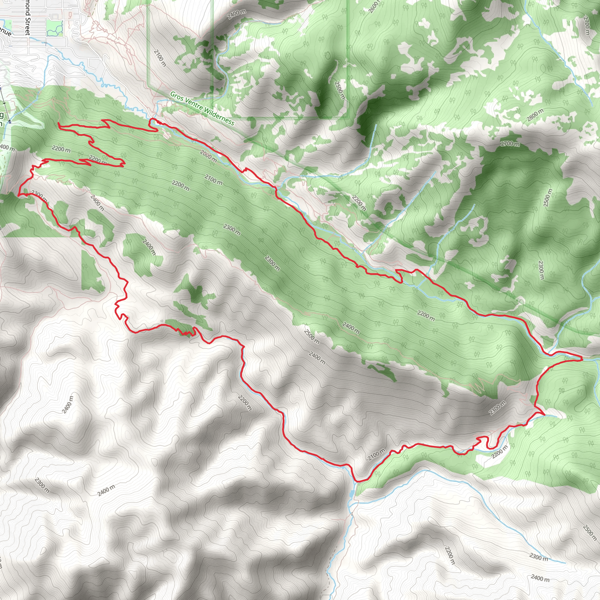 Cache Creek and Game Creek Trail mobile static map