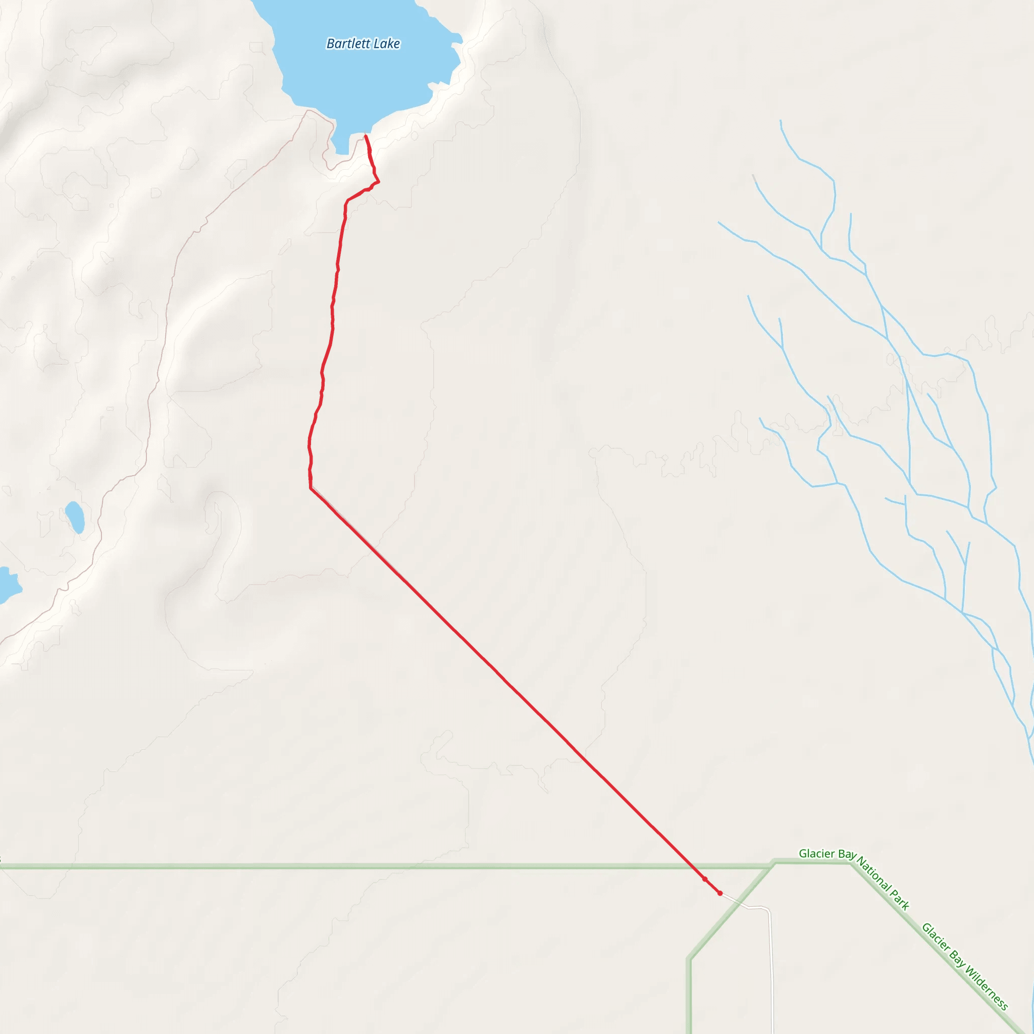 Bartlett Lake and Towers Trail mobile static map