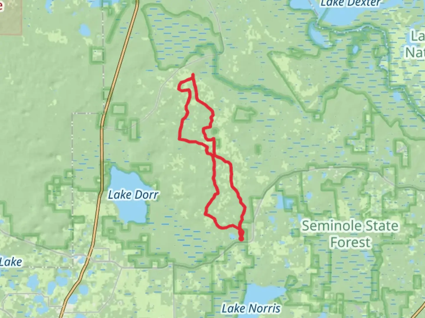An image depicting the trail Paisley Woods Loop Trail and its surrounding area.