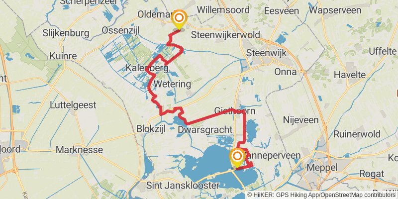 Overijssels Havezatenpad stage 11 Map