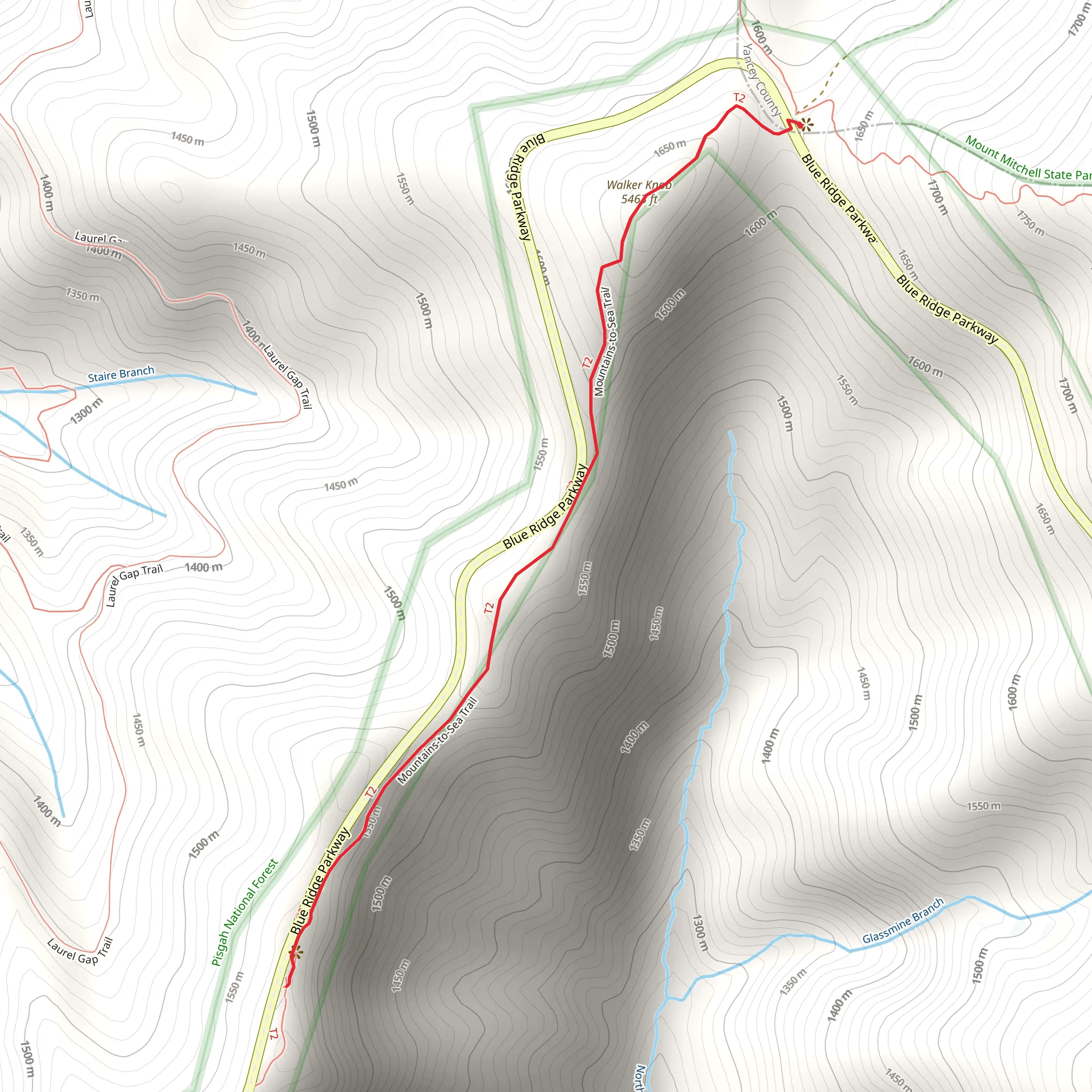 Walker Knob Overlook mobile static map