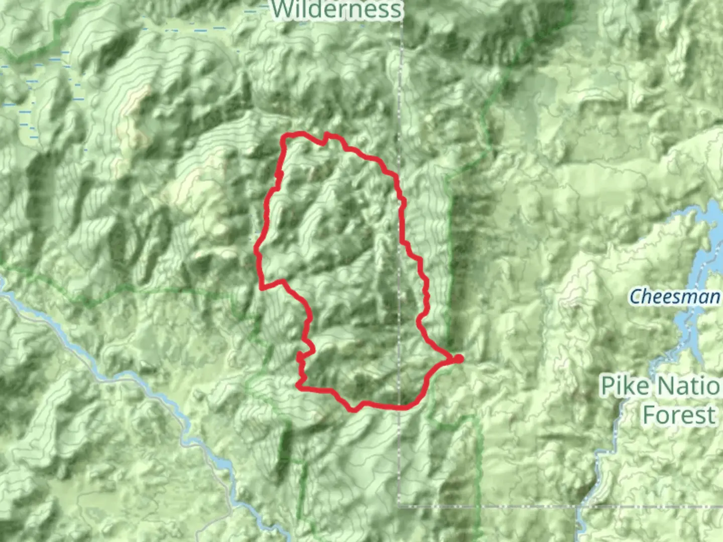 An image depicting the trail Goose Creek, McCurdy Park and Hankins Pass Loop and its surrounding area.