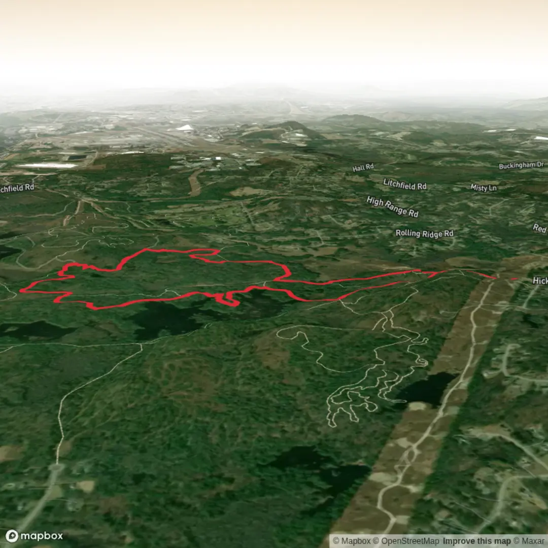 An image depicting the trail Batty Mack Trail and Overlook Trail Loop and its surrounding area.