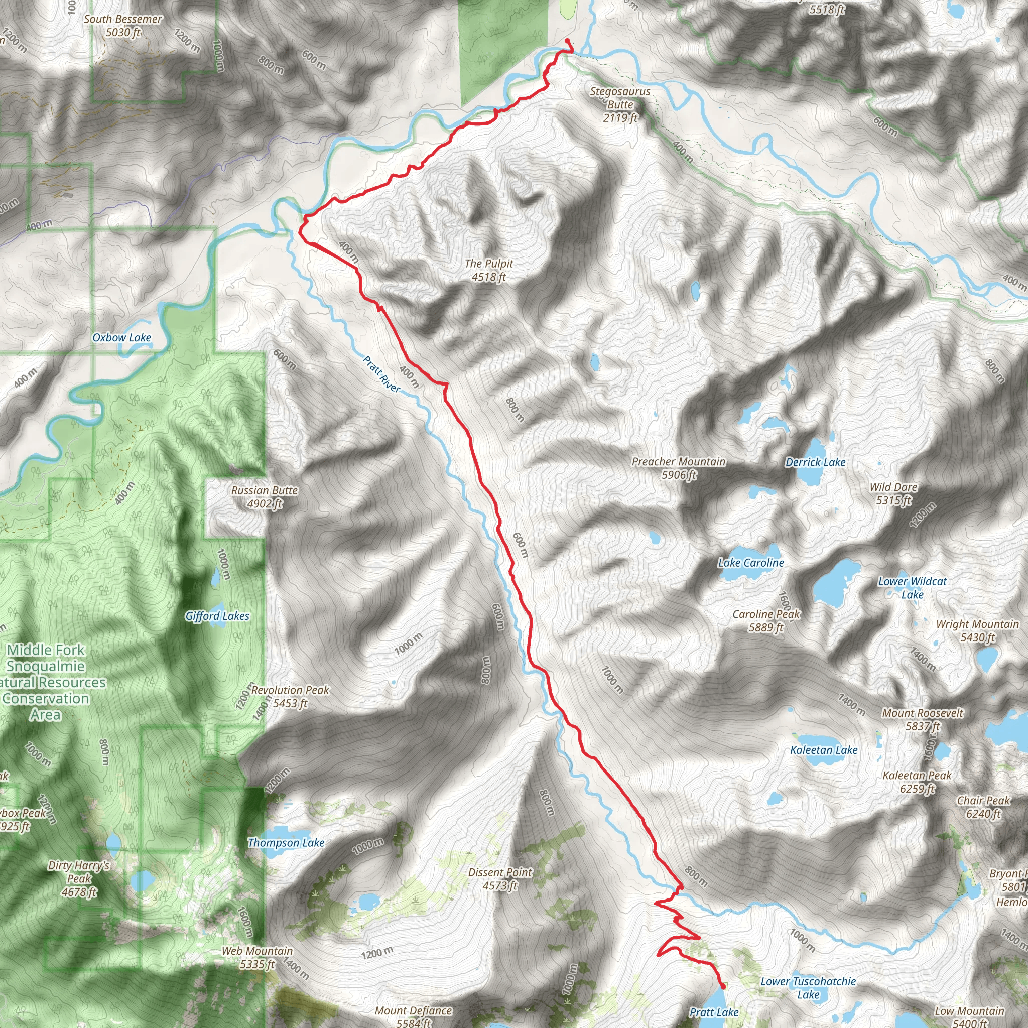 Pratt River Trail mobile static map