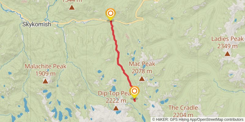 Deception Creek Trail stage 2 Map