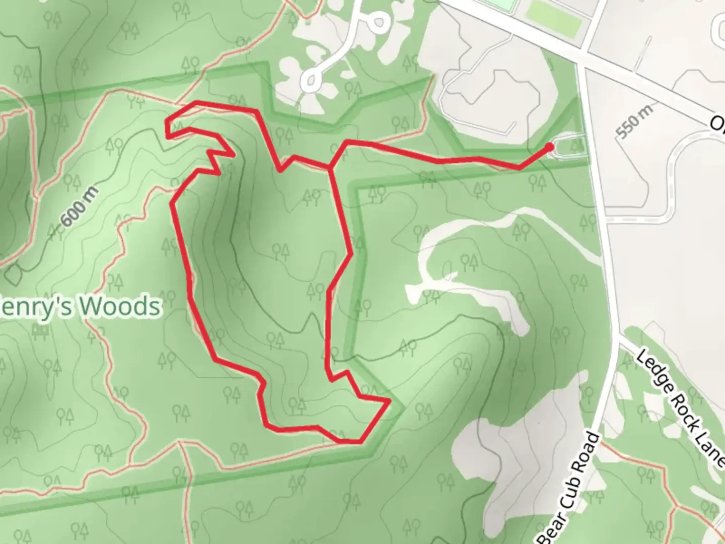An image depicting the trail Plateau Trail Loop and its surrounding area.