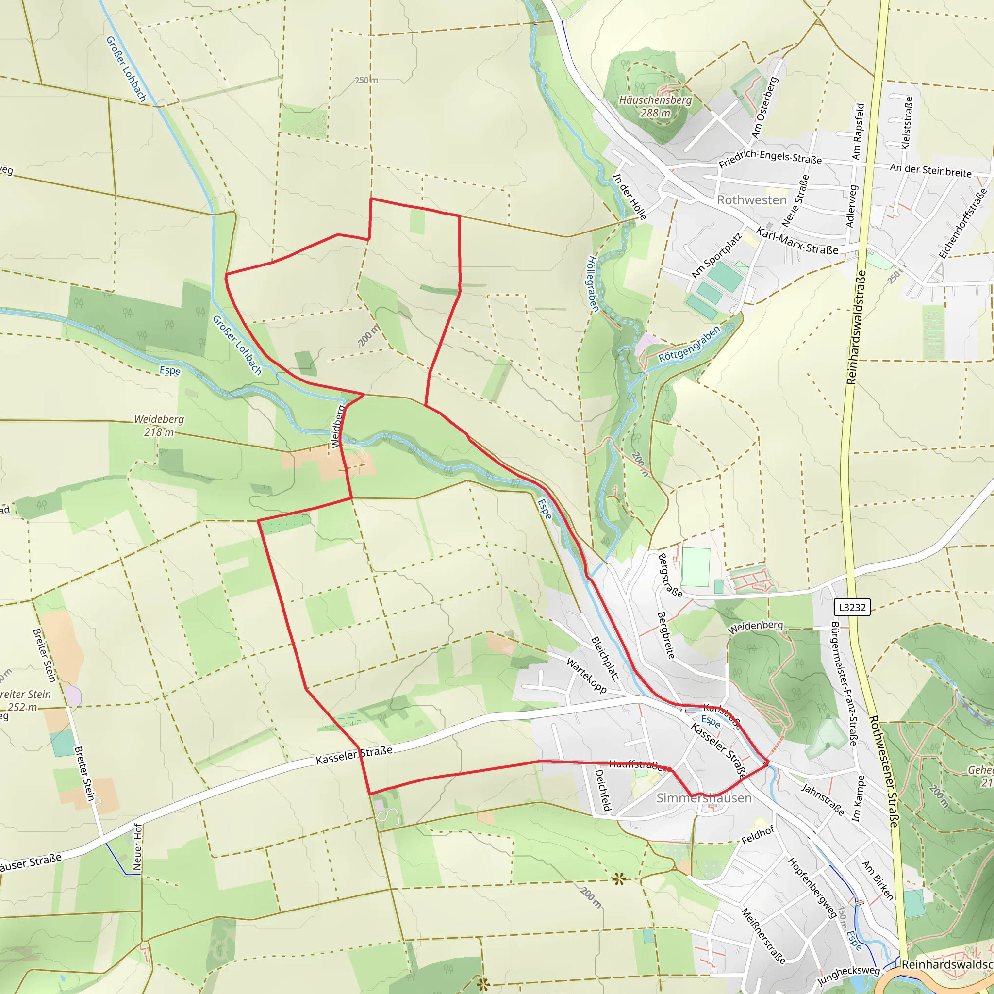 Eco-Pfad Simmershausen mobile static map