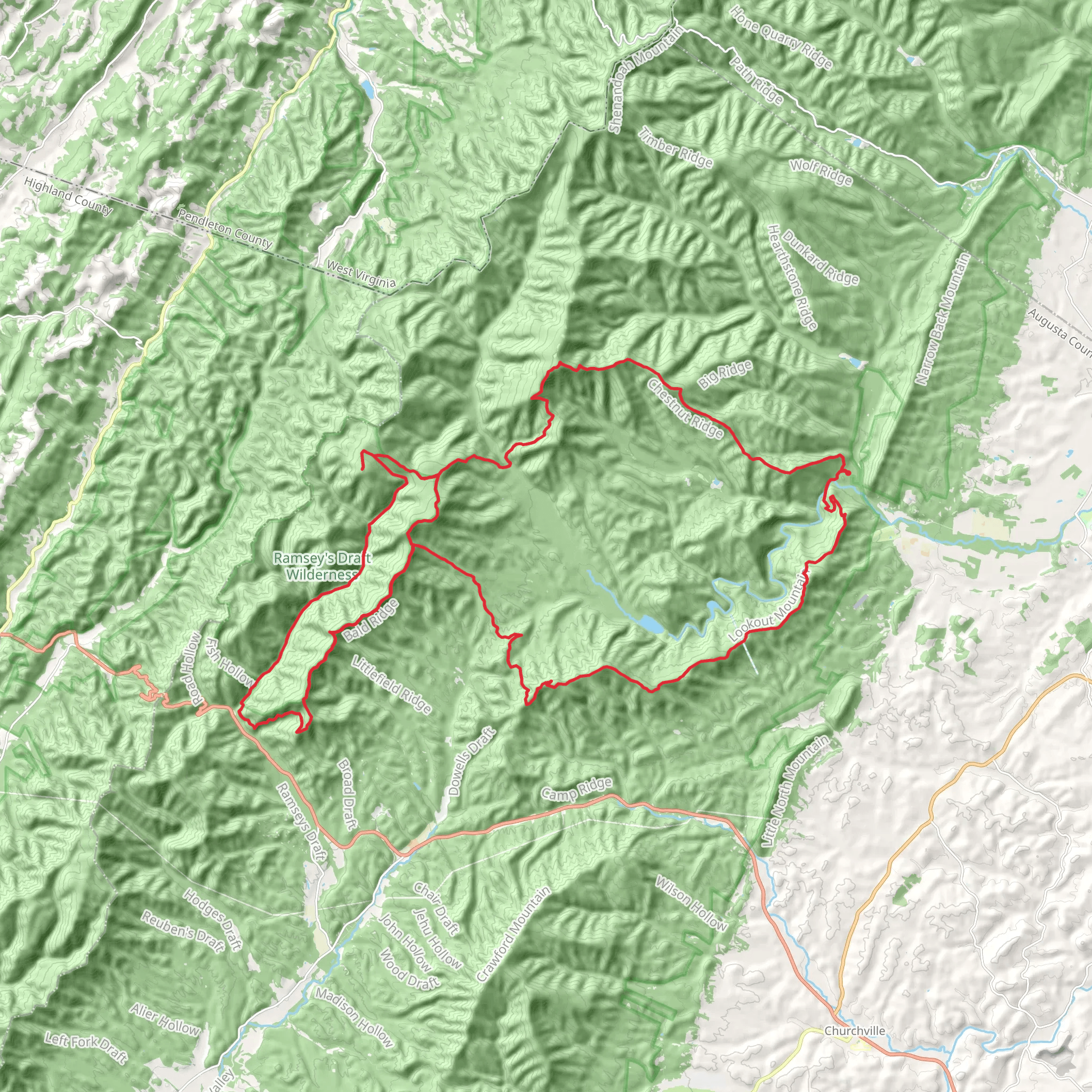 Wild Oak Loop mobile static map