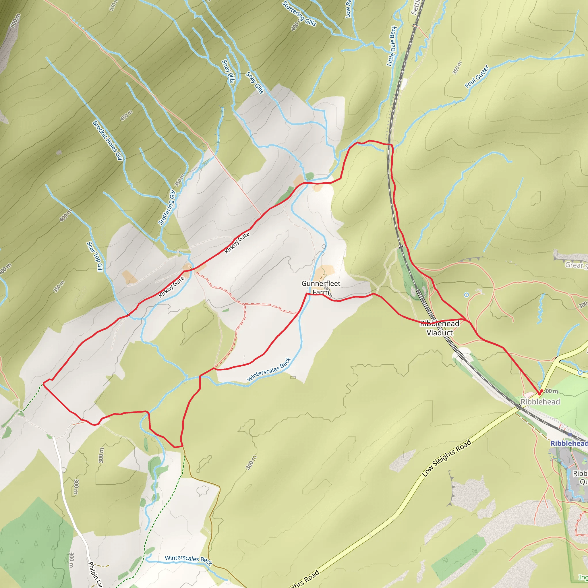 Ribblehead Viaduct Loop mobile static map