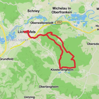 Lichtenfels and Klosterlangheim Loop mobile static map