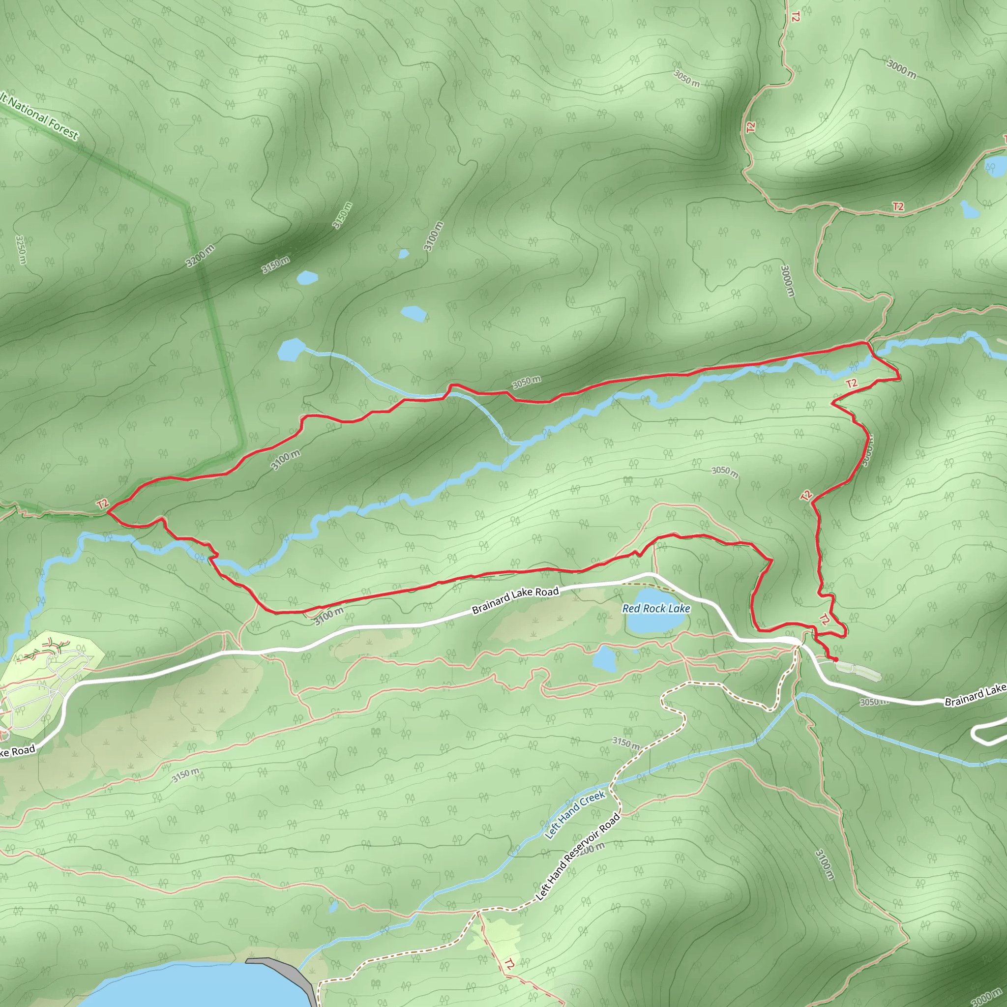 South St Vrain Trail and Waldrop Trail Loop mobile static map