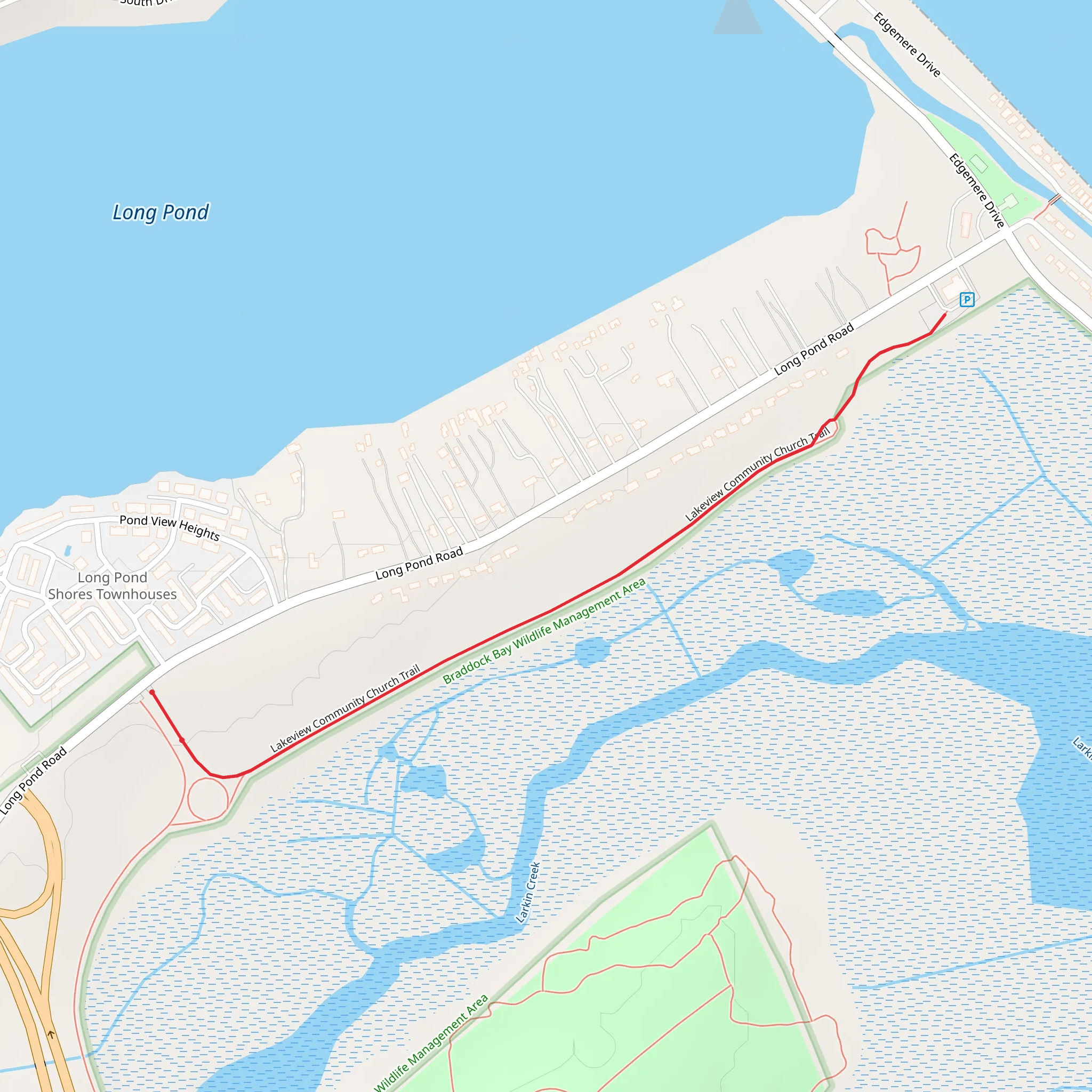 Lakeview Community Church Trail mobile static map