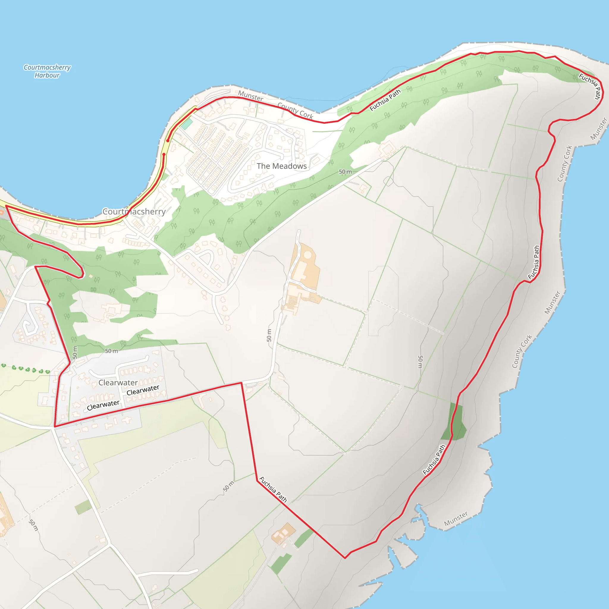 Fuchsia Loop Trail mobile static map