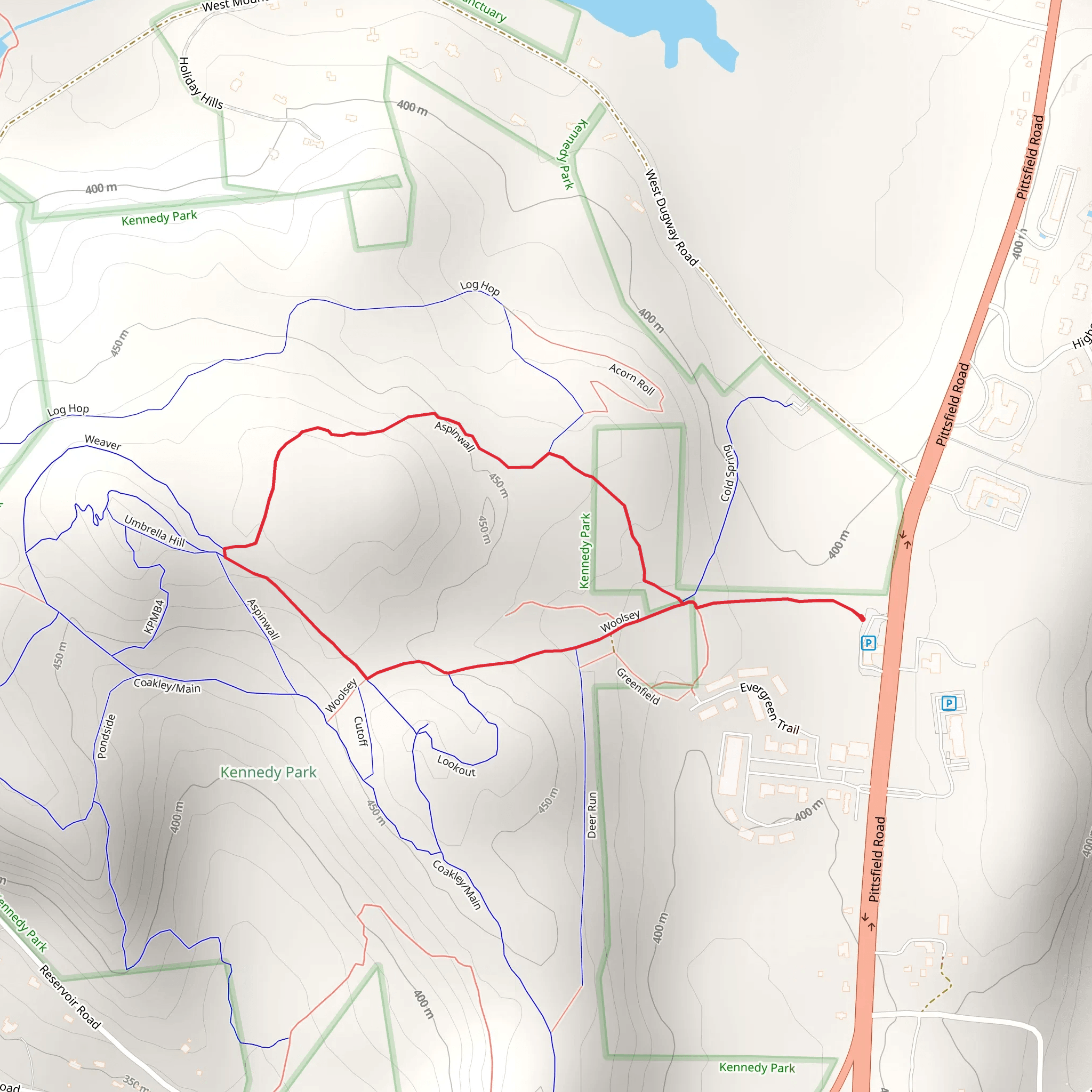 Aspinwall and Woolsey Loop mobile static map