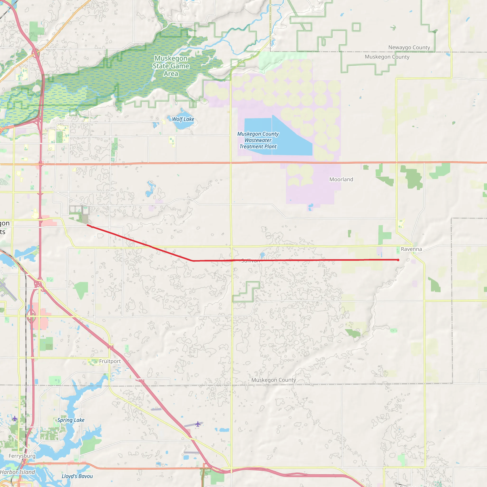 Musketawa Trail mobile static map
