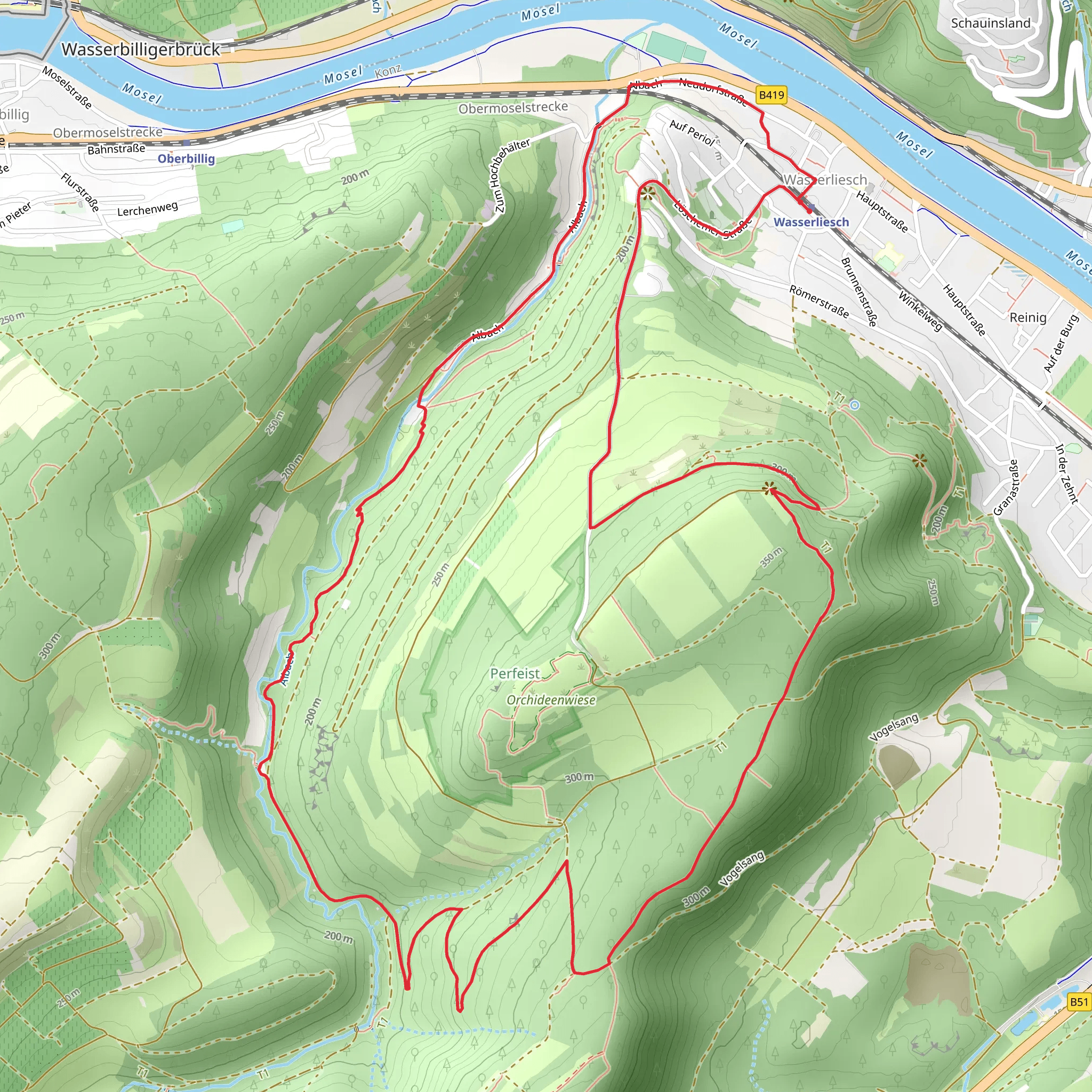 NSG Perfeist and Loschemer Kapelle Loop mobile static map