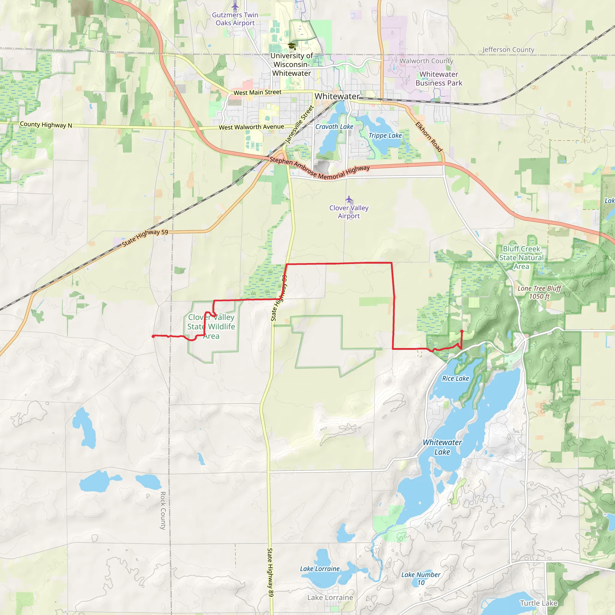 Ice Age Trail - Rice Lake mobile static map