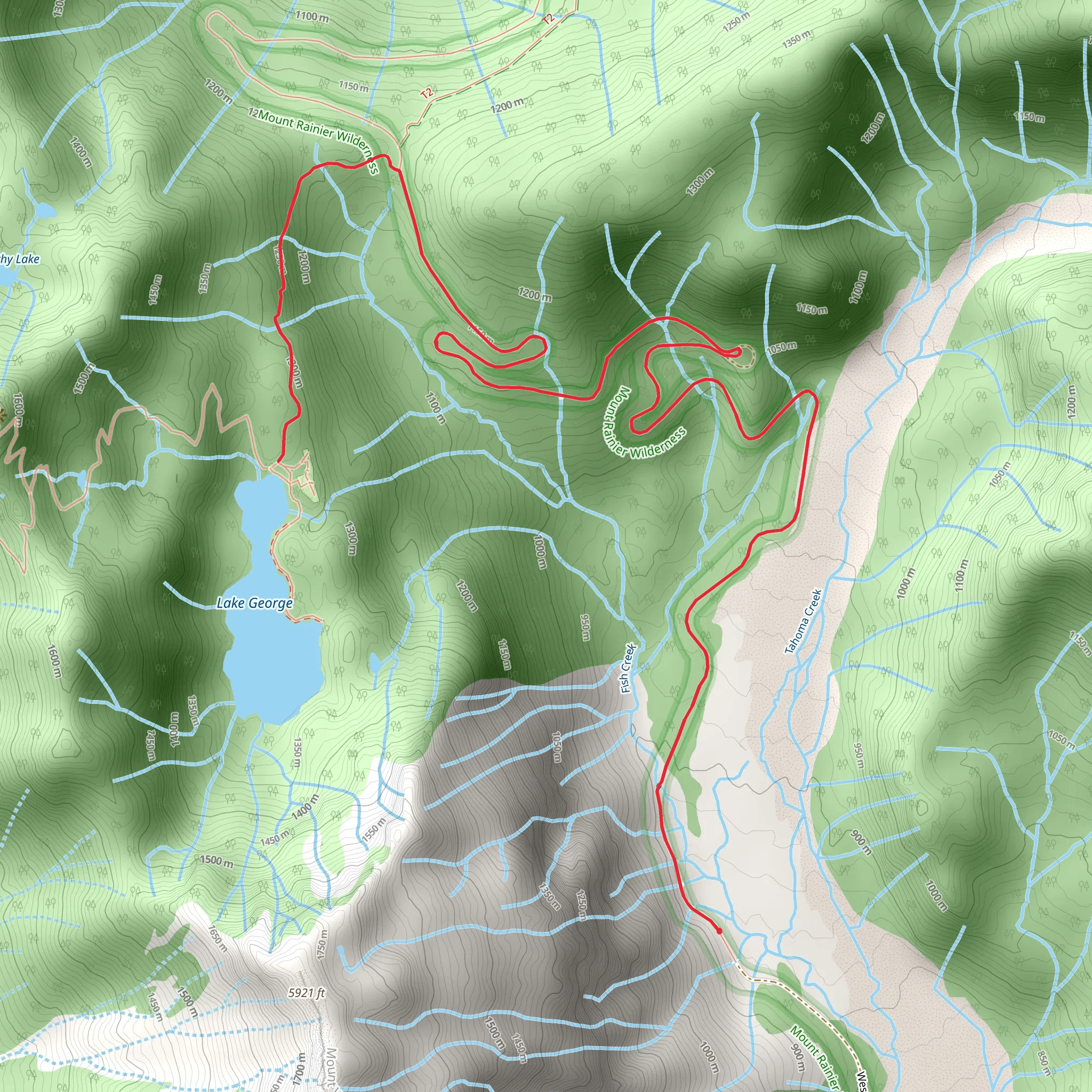 Emerald Ridge Trail and Lake George Trail mobile static map