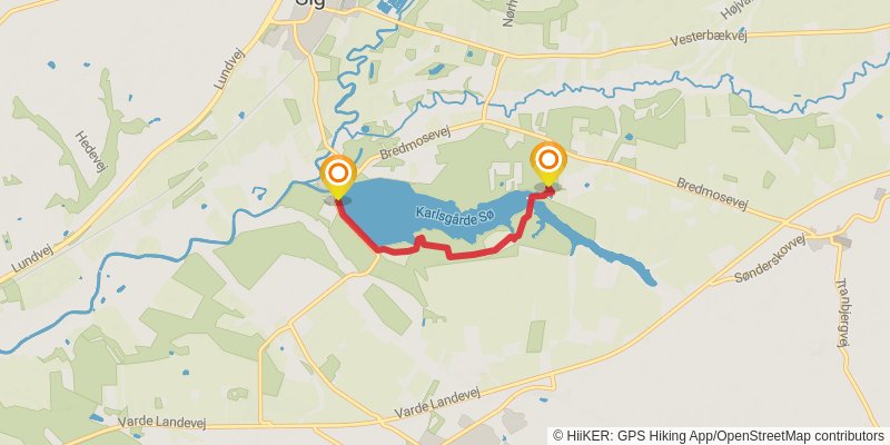 Jutland Coast To Coast Trail alt 2 Map