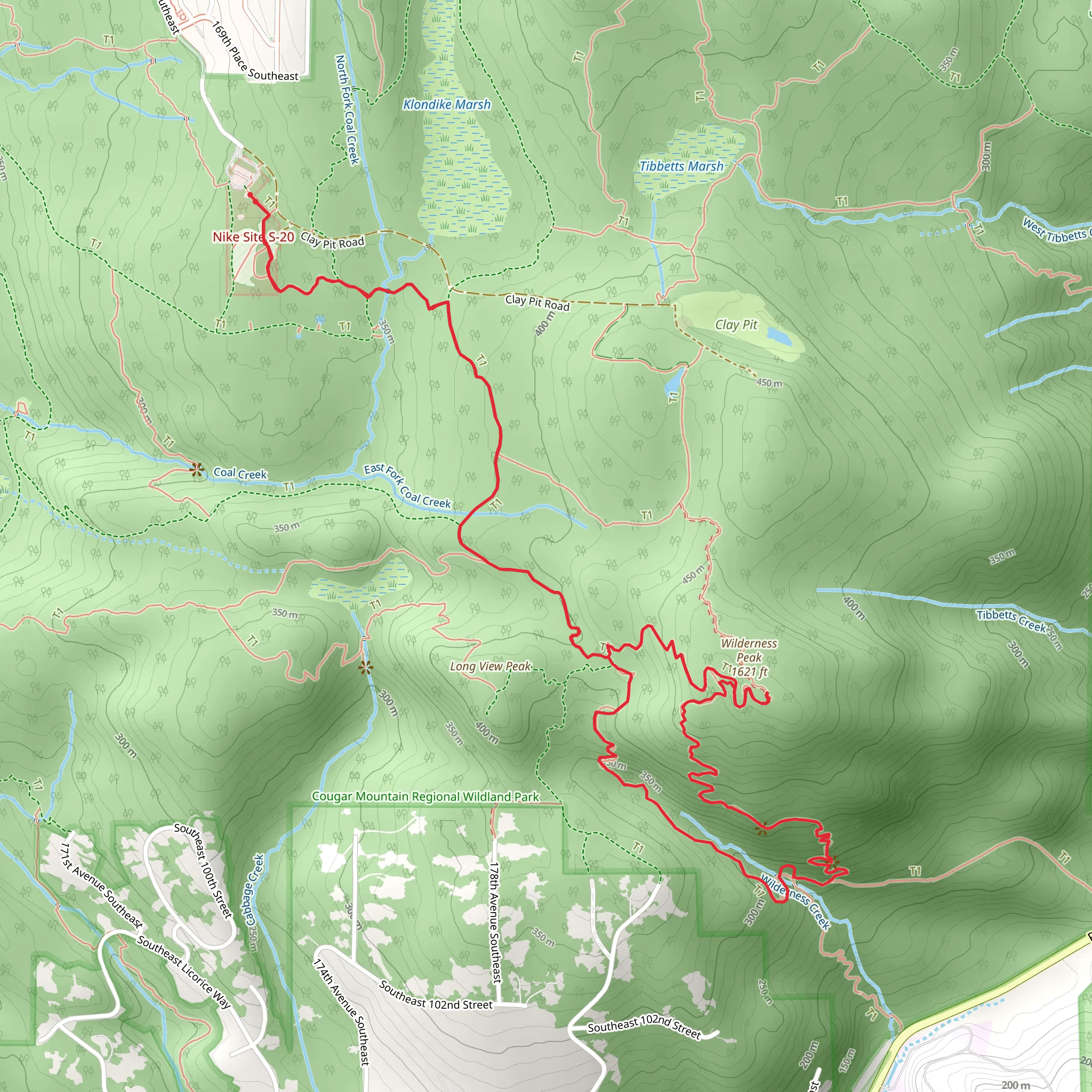 Shy Bear Trail, Wilderness Cliffs Trail and Whittaker Wilderness Peak Trail mobile static map