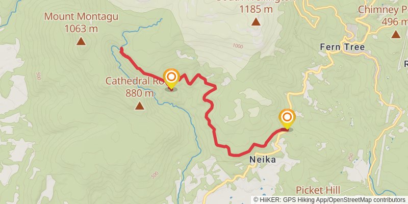 Wellington Falls Track stage 2 Map