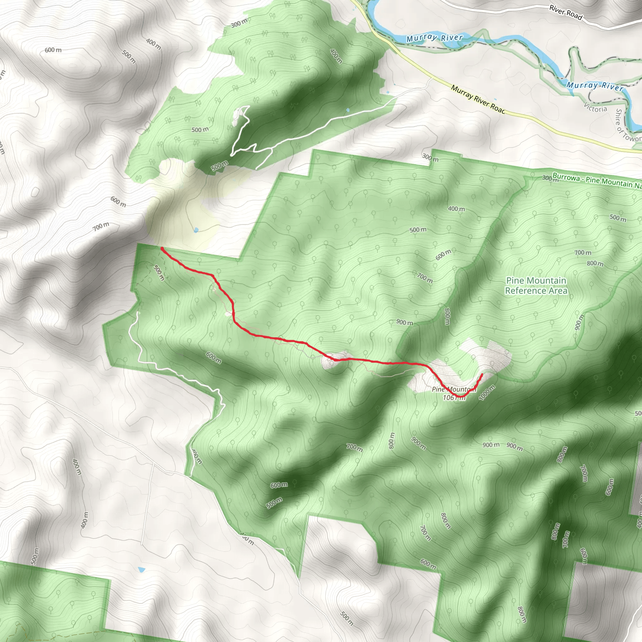 Pine Mountain and Rocky Knob Trail mobile static map