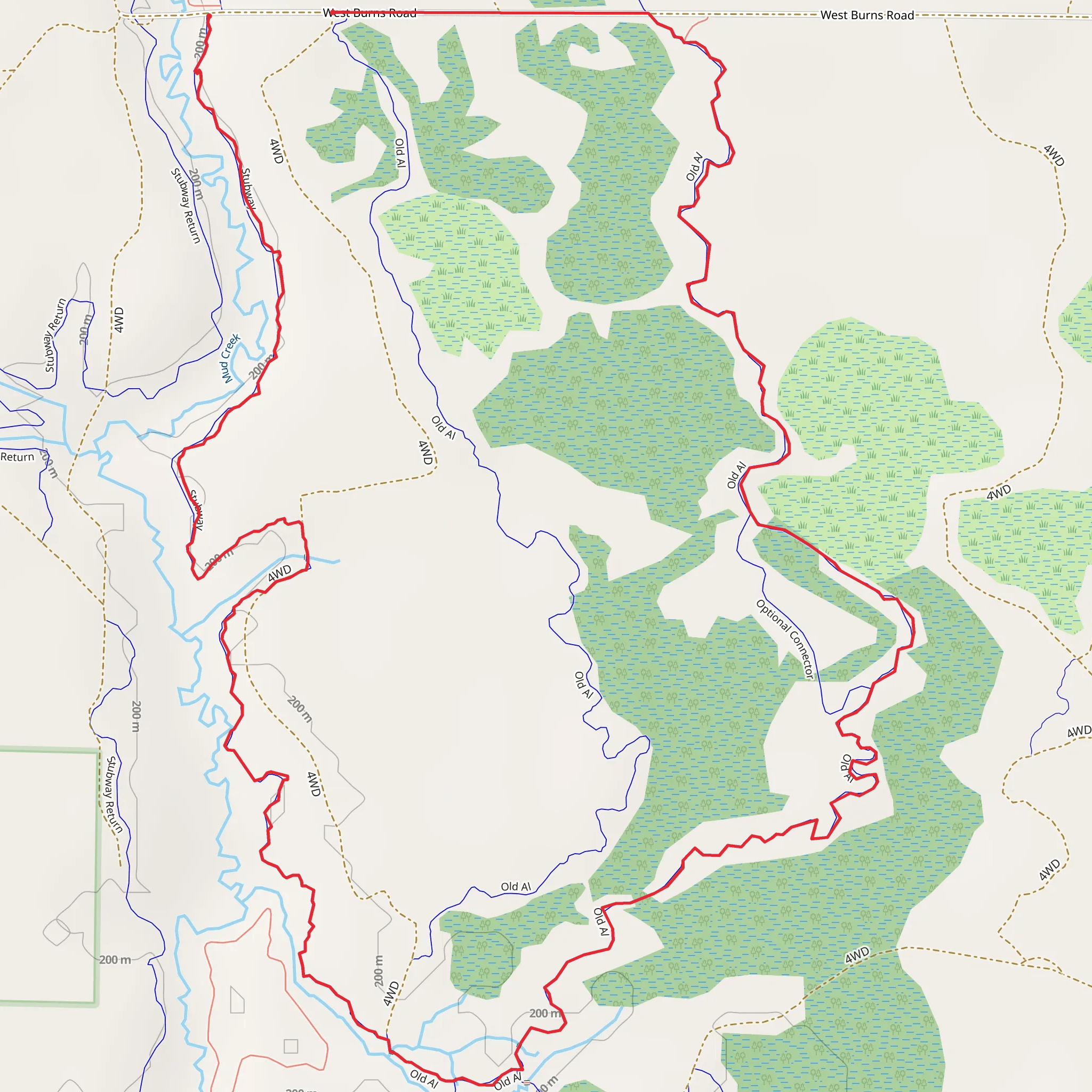 Mud Creek Loop mobile static map