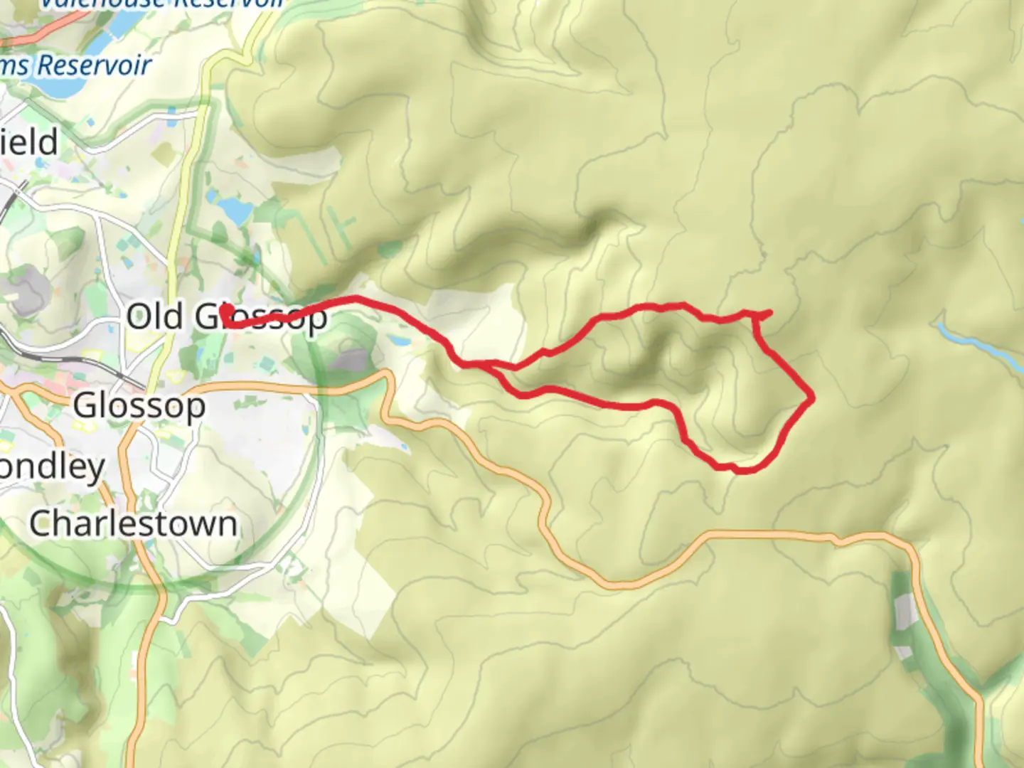 An image depicting the trail James's Thorn and Higher Shelf Stones Loop and its surrounding area.