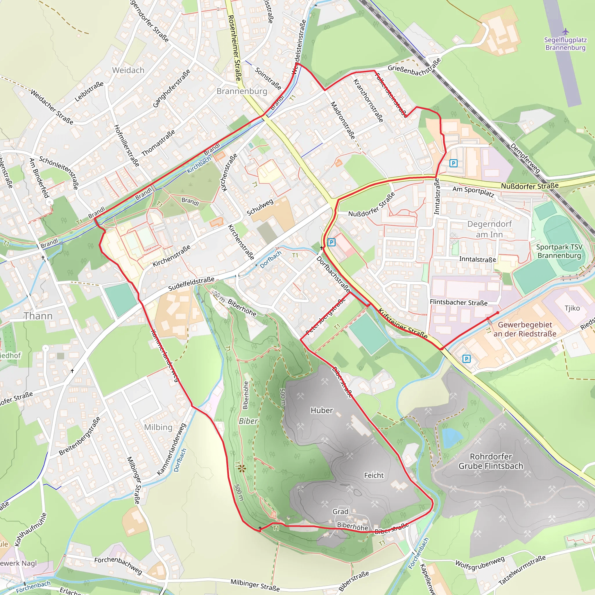 Brandl and Kulturverfuehrung Degerndorf Loop mobile static map